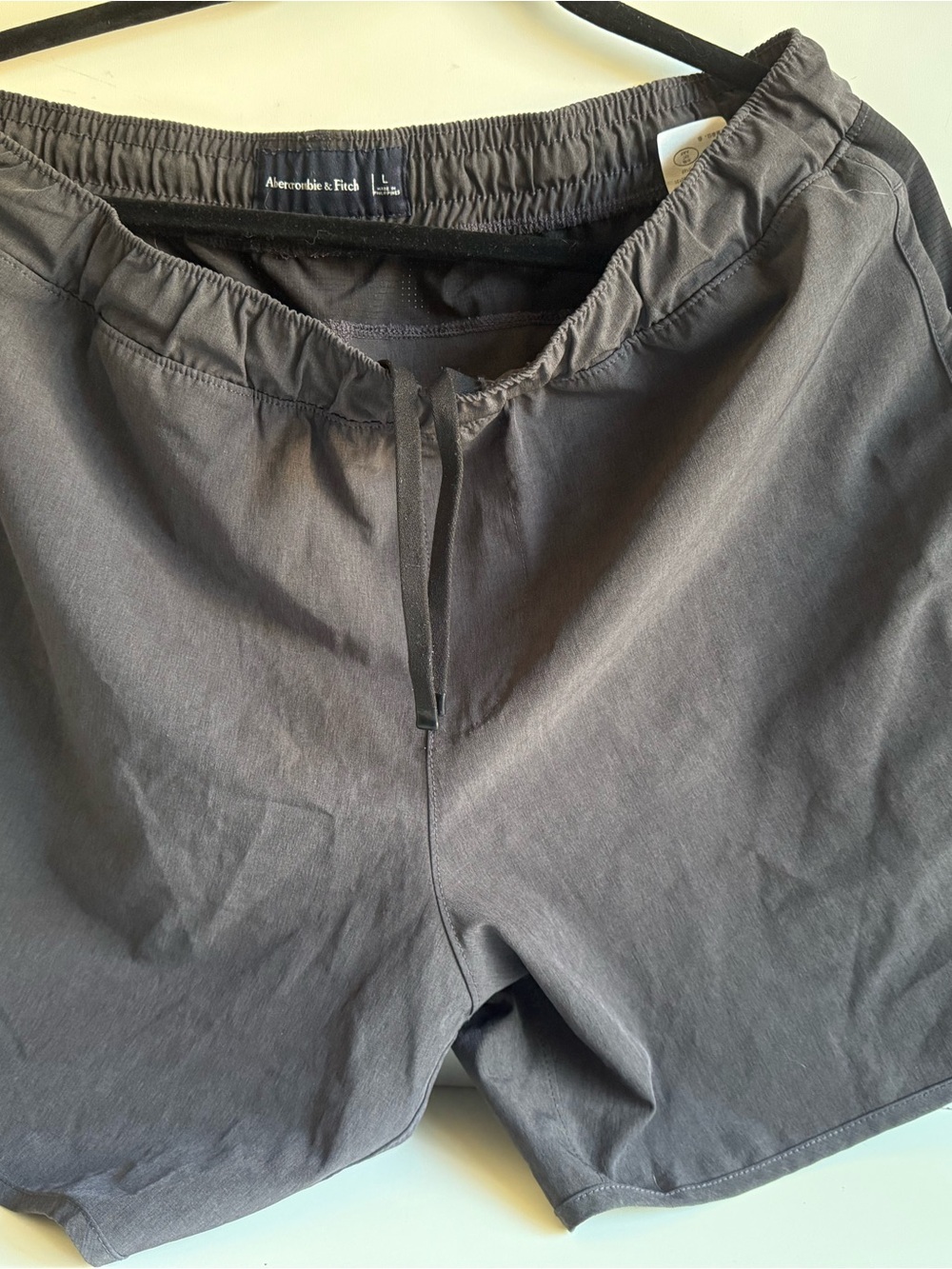 Abercrombie & Fitch Charcoal Gray Men's Drawstring Shorts